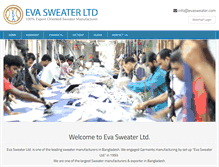 Tablet Screenshot of evasweater.com